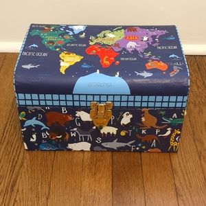 World Map & Animals Decorative Toy Keepsake Box